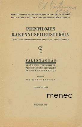 Antikvaarinen Kirjakauppa Menec - Siikonen, Heikki - Pientilojen ...