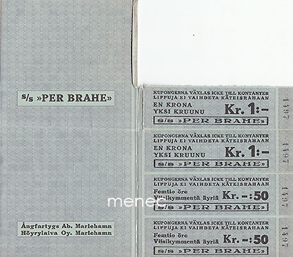 S/S Per Brahe, maksulipukevihko 