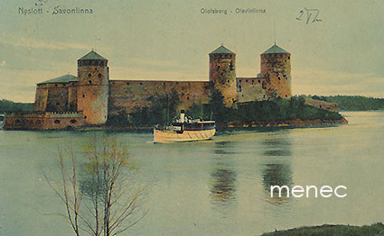 Savonlinna, höyrylaiva Otava Olavinlinnan edessä 