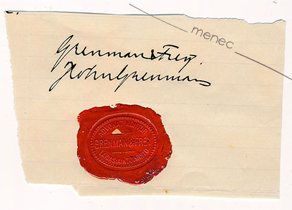 Sinetti ja allekirjoitus, Lakiasiantoimisto Grenman & Frey 