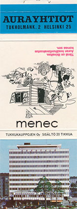 Tulitikkuetiketti, litteä, Aura-yhtiöt 
