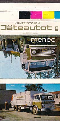 Tulitikkuetiketti, litteä, Kiinteistöjen Jäteautot 