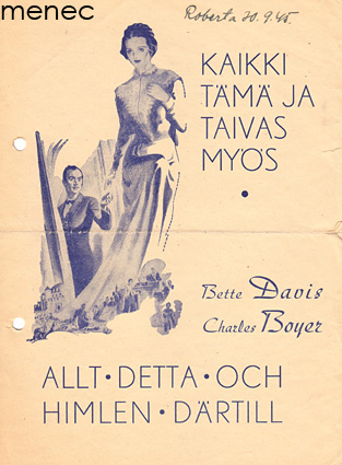 Kaikki tämä ja taivas myös, elokuvamainos 