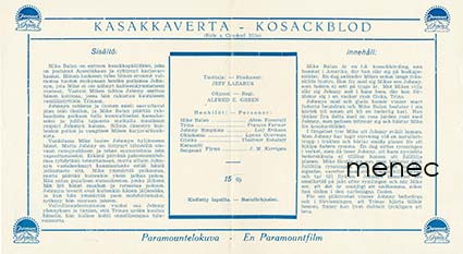 Kasakkaverta, elokuvamainos 