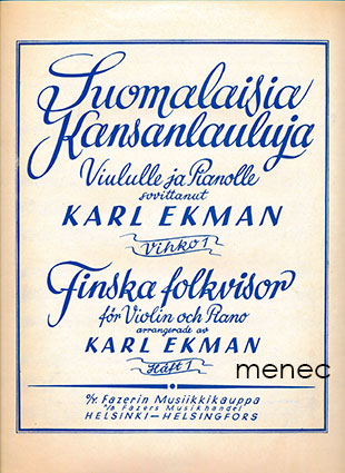 Suomalaisia kansanlauluja Viululle ja Pianolle 