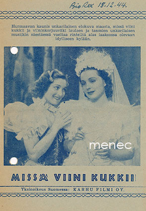 Missä viini kukkii, elokuvaesite 