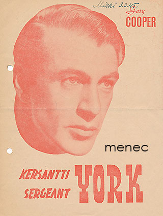 Kersantti York, elokuvaesite 