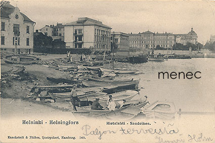 Helsinki, Hietalahti, poikia veneessä 