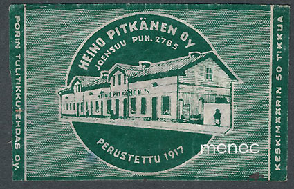 Kauppiasetiketti, Heino Pitkänen, Joensuu 