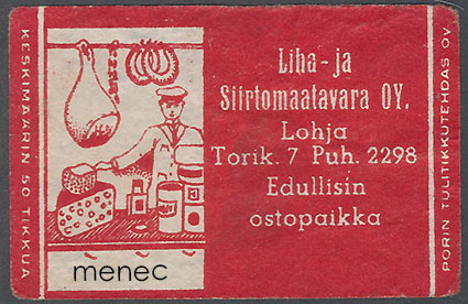 Kauppiasetiketti, Liha- ja Siirtomaatavara Oy, Lohja 