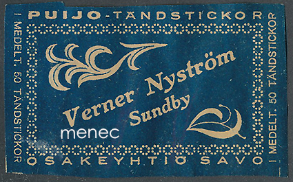 Kauppiasetiketti, Werner Nyström, Sjundby, Pedersöre 