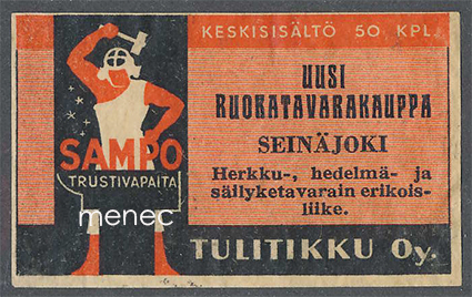 Seppä-etiketti, Uusi Ruokatavarakauppa, Seinäjoki 