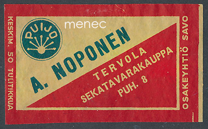 Kauppiasetiketti, A. Noponen, Tervola 