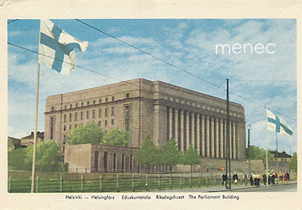 Helsinki, Eduskuntatalo, kirjekortti 