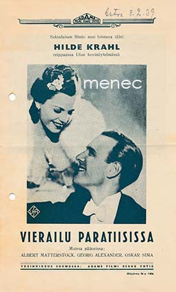 Vierailu paratiisissa, elokuvamainos 