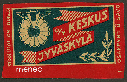 Tulitikkuetiketti, O/Y Keskus, Jyväskylä 