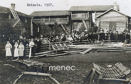 Heinola, ihmisiä koolla 1907 