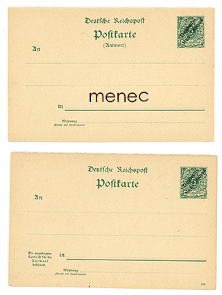 Saksa, Uusi-Guinea, ehiö 1899, 5Pf, myös vastausosa 