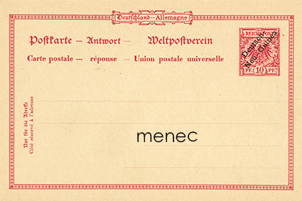 Saksa, Uusi-Guinea, ehiö 1899, 10Pf, vastausosa 