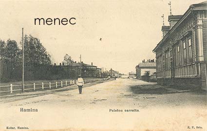 Hamina, Puiston varrelta, sotilas kadulla 