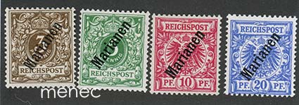 Saksa, Mariaanit, käyttösarjaa 1900, 4 kpl 