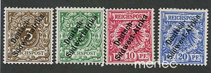 Saksa, Lounais-Afrikka, käyttösarjoja 1897-1898 
