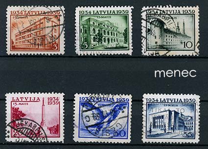 Latvia, presidentti Ulmaniksen virkaanastujaisista 5 vuotta 1934, 6 kpl 