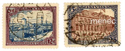Latvia, Libaun kaupunki 300 vuotta 1925, 2 kpl 