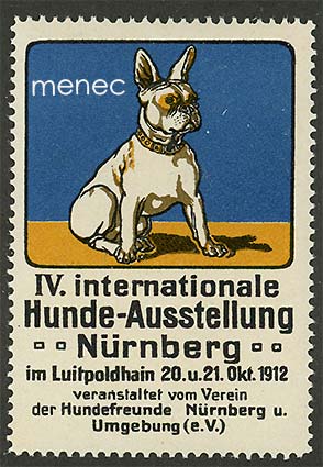 Mainosmerkki, IV. Internationale Hunde-Ausstellung Nürnberg 1912 