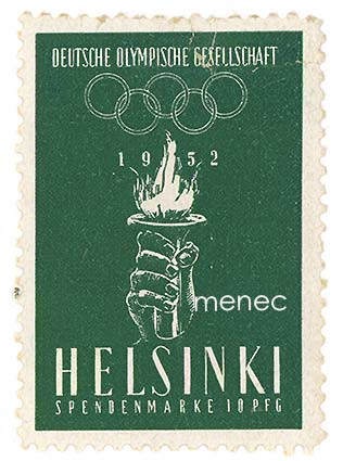 Mainosmerkki, Helsinki Spendenmarke 10 Pf 1952 