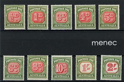 Australia, lunastusmerkit 1958 