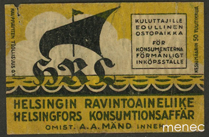 Kauppiasetiketti, Helsingin Ravintoaineliike A. A. Mänd 