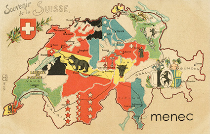 Sveitsi, kantonikartta 