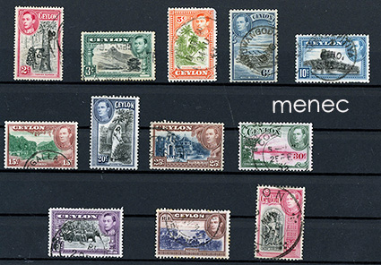 Iso-Britannia, Ceylon, käyttömerkkejä 1938 