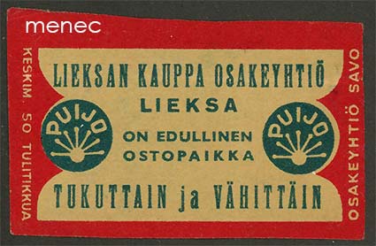 Kauppiasetiketti, Lieksan Kauppa 