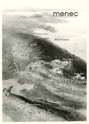 Kolin alueen maastokartta 