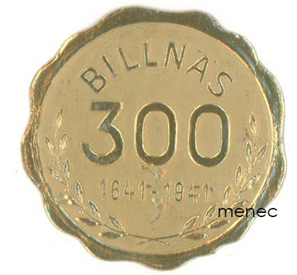 Paperisinetti, Billnäs 300. 1641-1941, preeglattu 