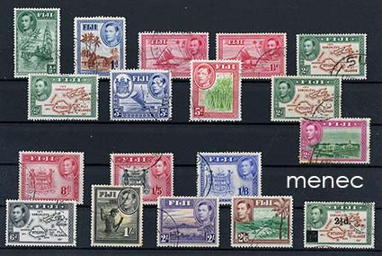 Iso-Britannia, Fidji, käyttösarjaa 1938-1941, 18 kpl 