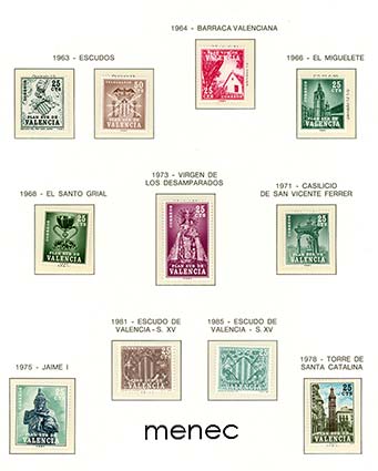 Espanja, Valencian pakkolisämaksumerkit 1963-1985 