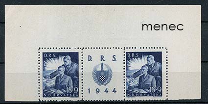 Kroatia, Kansallinen työpalvelu 1944, 18+9 K, pari välilöllä 