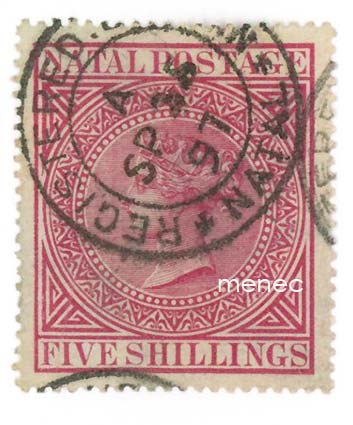Iso-Britannia, Natal, Victoria 1874, 5 Sh 