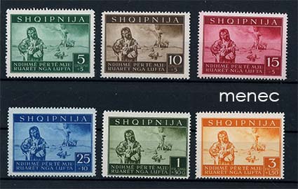 Albania, Saksan miehitys, ilmahyökkäysten uhreille 1944, 6 kpl 