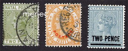 Iso-Britannia, Natal 1887-1881, Victoria-merkkejä 