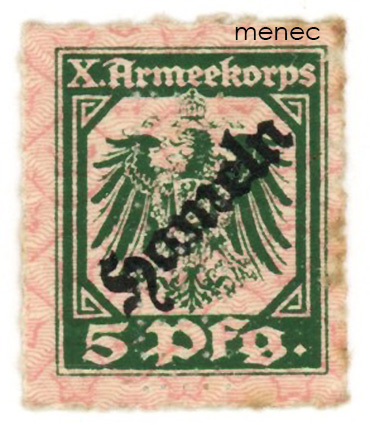 Saksa, X Armeekorps, 5Pf. Hannoverin yksikön leirimerkki Hameln-rei'ityksellä ja ylipainamalla 