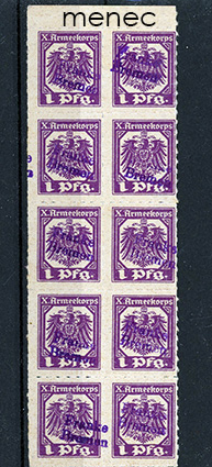 Saksa, X Armeekorps, 10x1Pf ylipainamalla Franke Bremen 