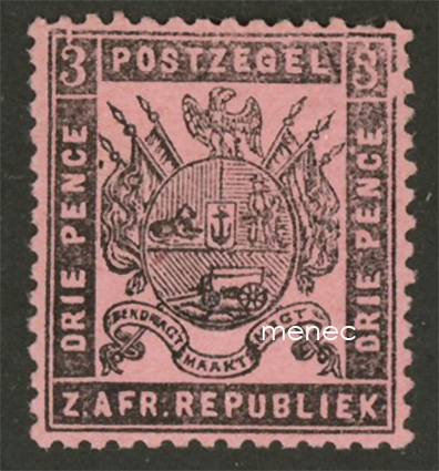 Etelä-Afrikka, käyttösarja vaakunalla 1871, 3p 