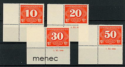 Saksa, Generalgouvernement, perilletoimitusmerkit 1940 