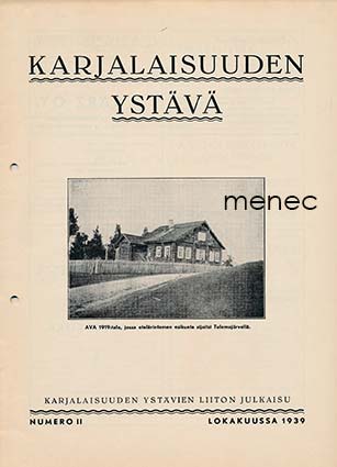 Karjalaisuuden ystävä 1939/2 [viimeinen numero] 