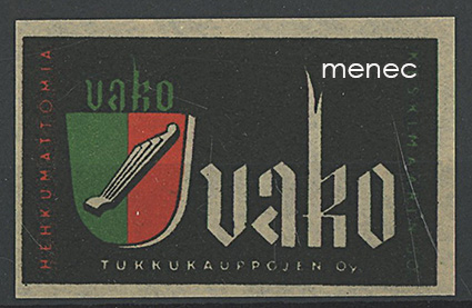 Tulitikkuetiketti, Vako, punavihreä 