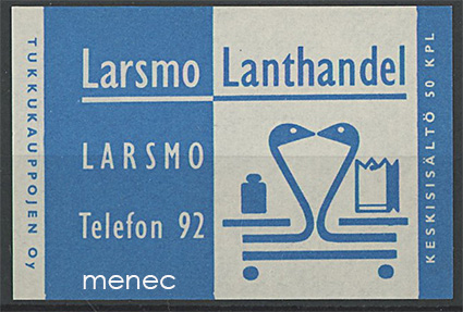 Kauppiasetiketti, Larsmo Lanthandel, Luoto 